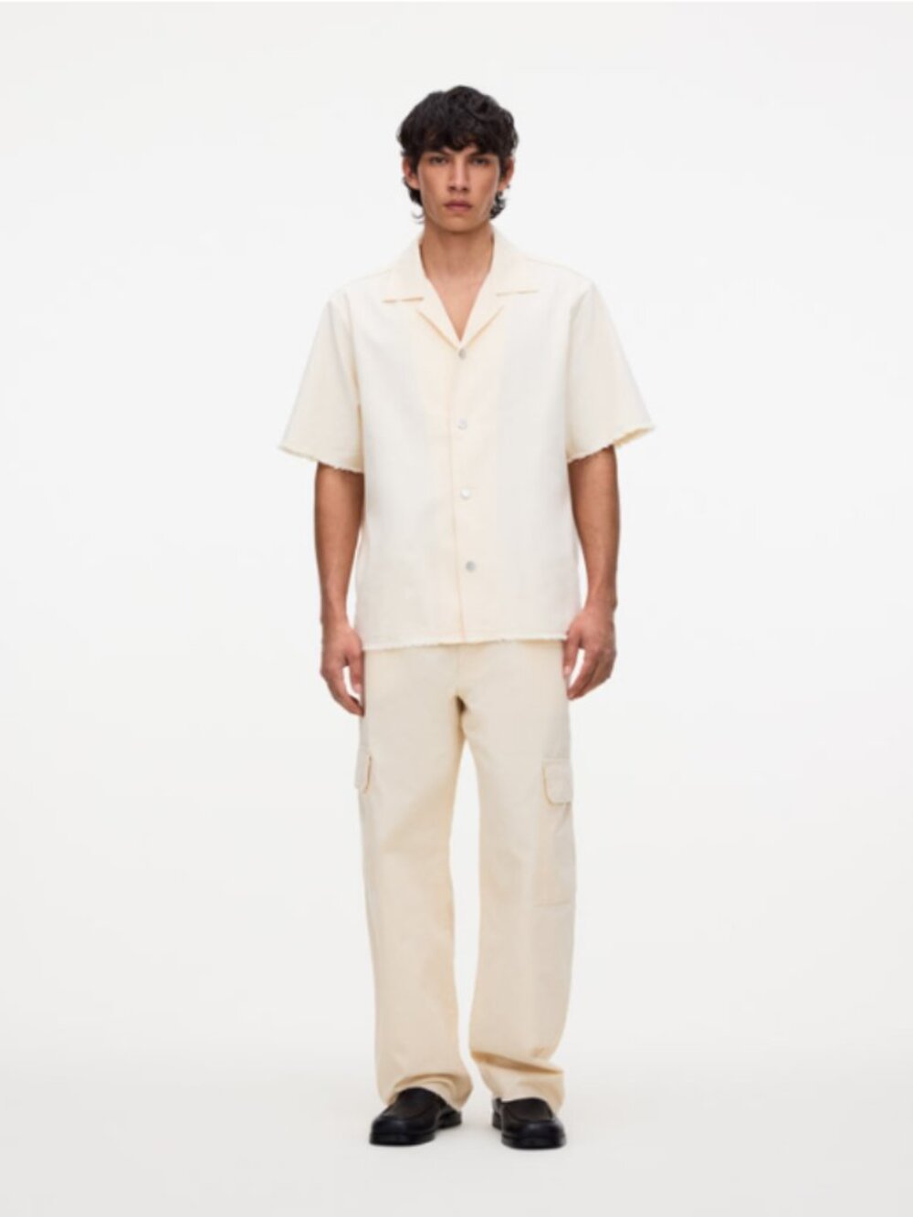 NWT OAS Mens Cream Ecru Tarp Canvas Cargo Pants SIze XL 38x32